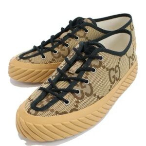 Gucci Beige and Black Sneakers